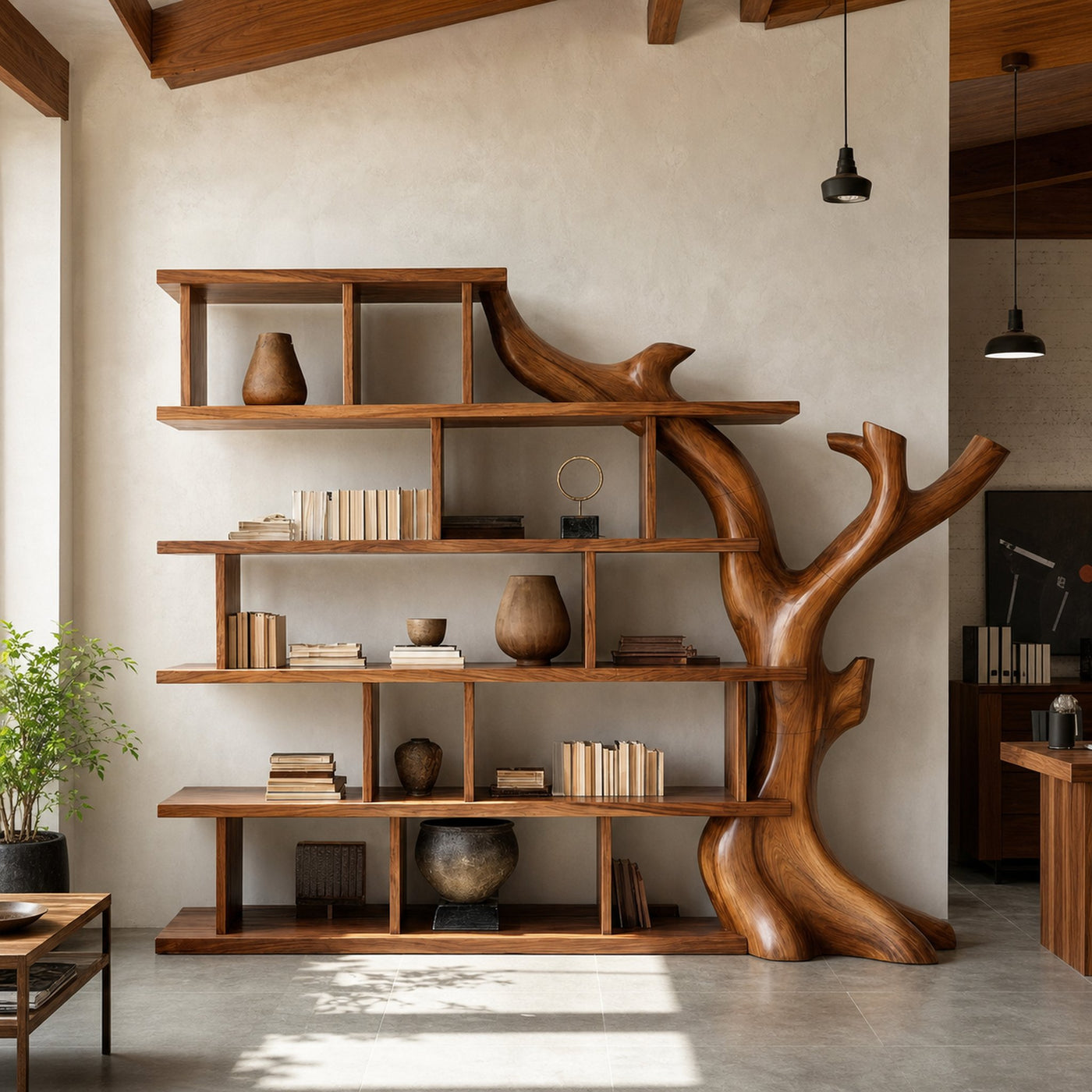 Organic Tree Bookshelf For Living Room And Home Library
