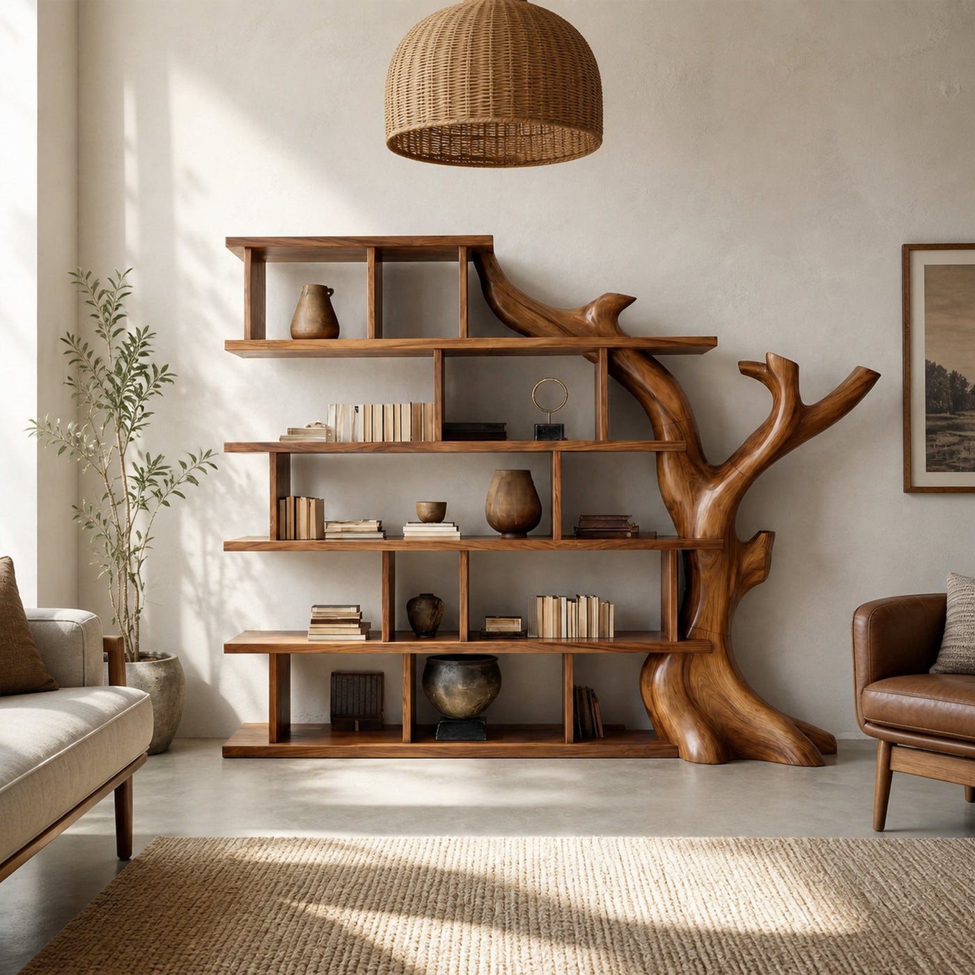 Organic Tree Bookshelf For Living Room And Home Library - product view 6