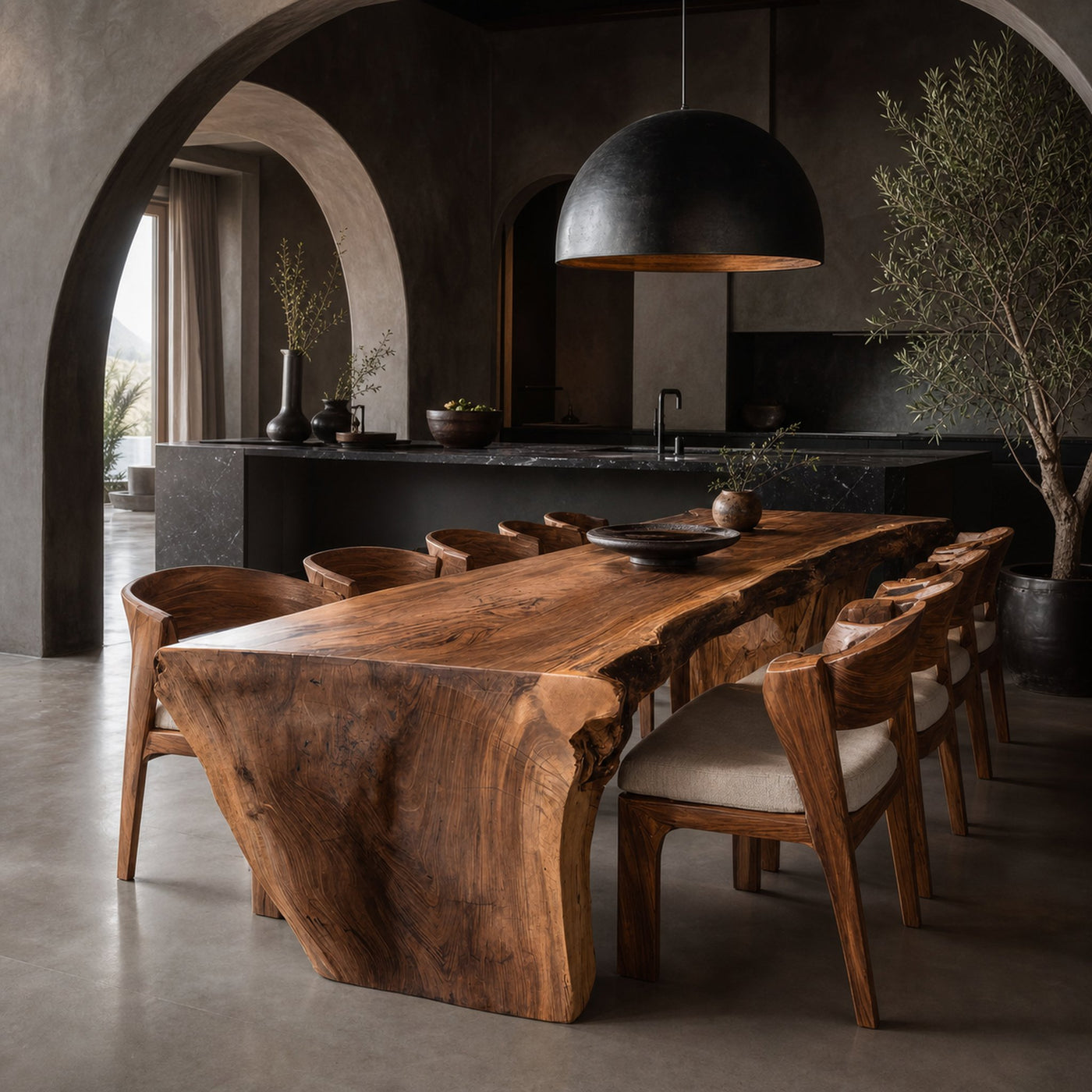 Organic Wabi Sabi Dining Table For Dining Room