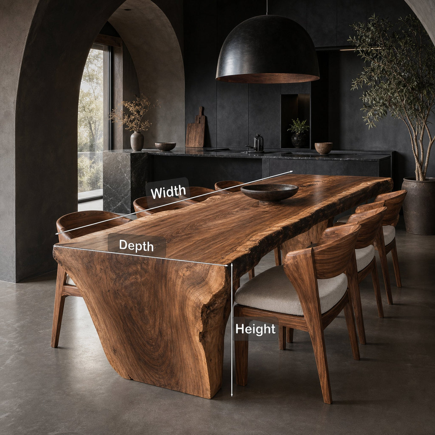 Organic Wabi Sabi Dining Table For Dining Room - product view 7
