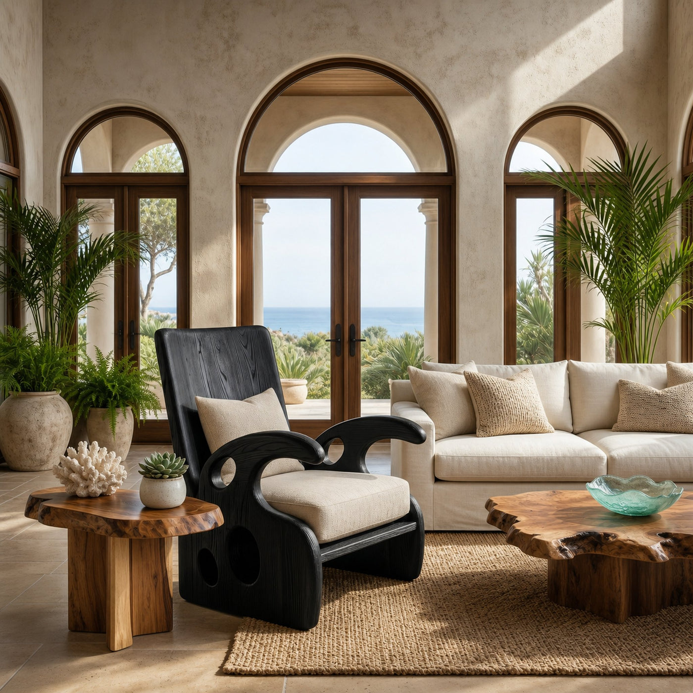 Organic Wooden Armchair For Reading Corner And Living Room - product view 4