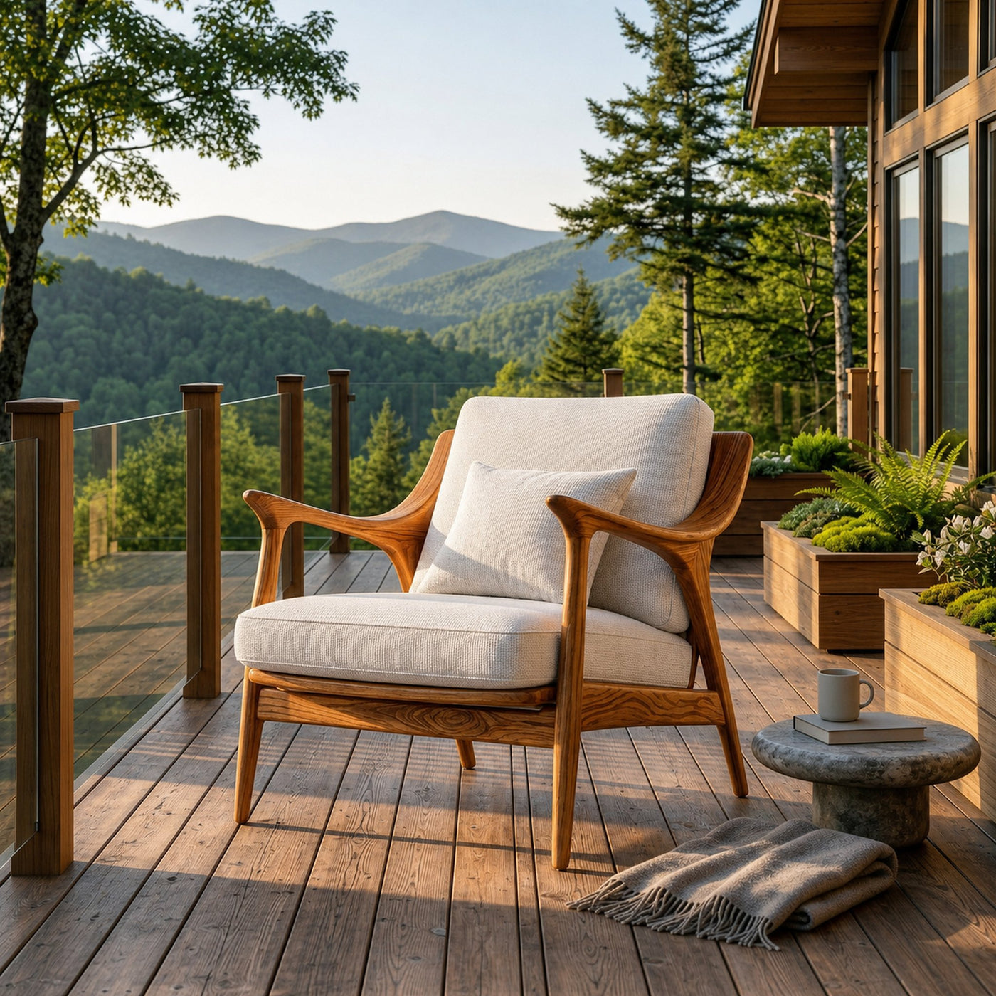 Organic Wooden Chair Sculptural Form For Home Furniture - product view 6