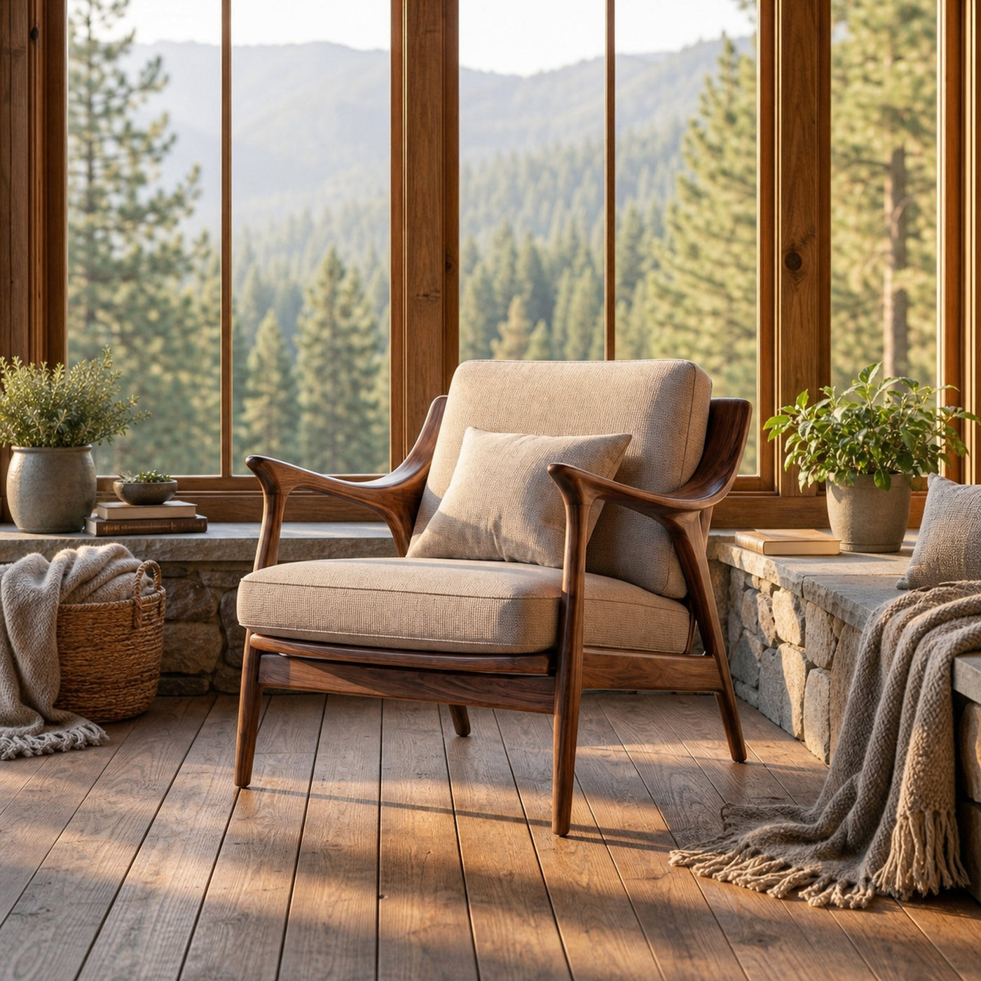 Organic Wooden Chair Sculptural Form For Home Furniture - product view 7
