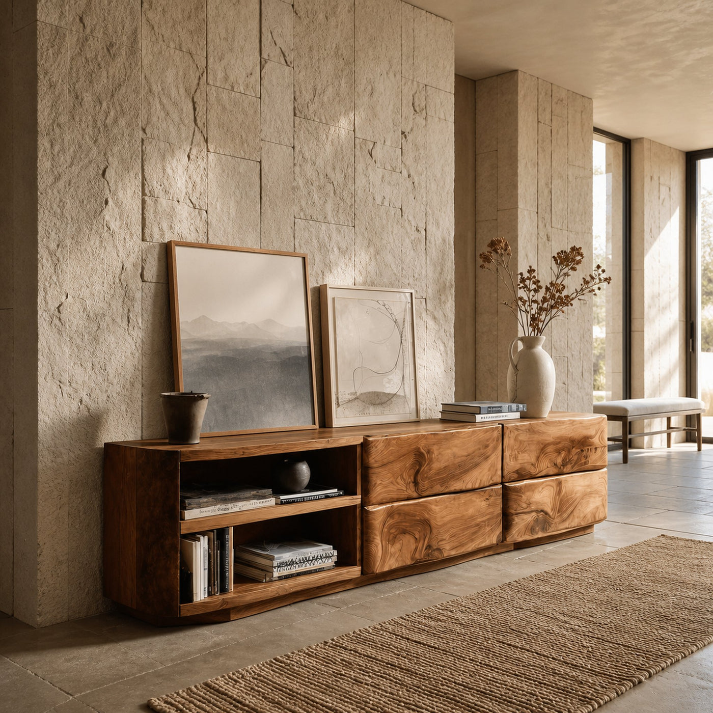 Quiet Luxury Low Sideboard Console For Living Room - product view 7