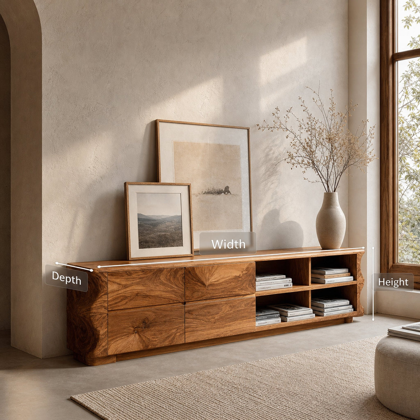 Quiet Luxury Modern Sideboard Cabinet For Living Room - product view 7