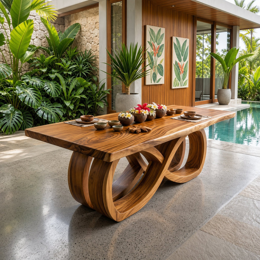 Resort Entertaining Table For Tropical Villa Patio