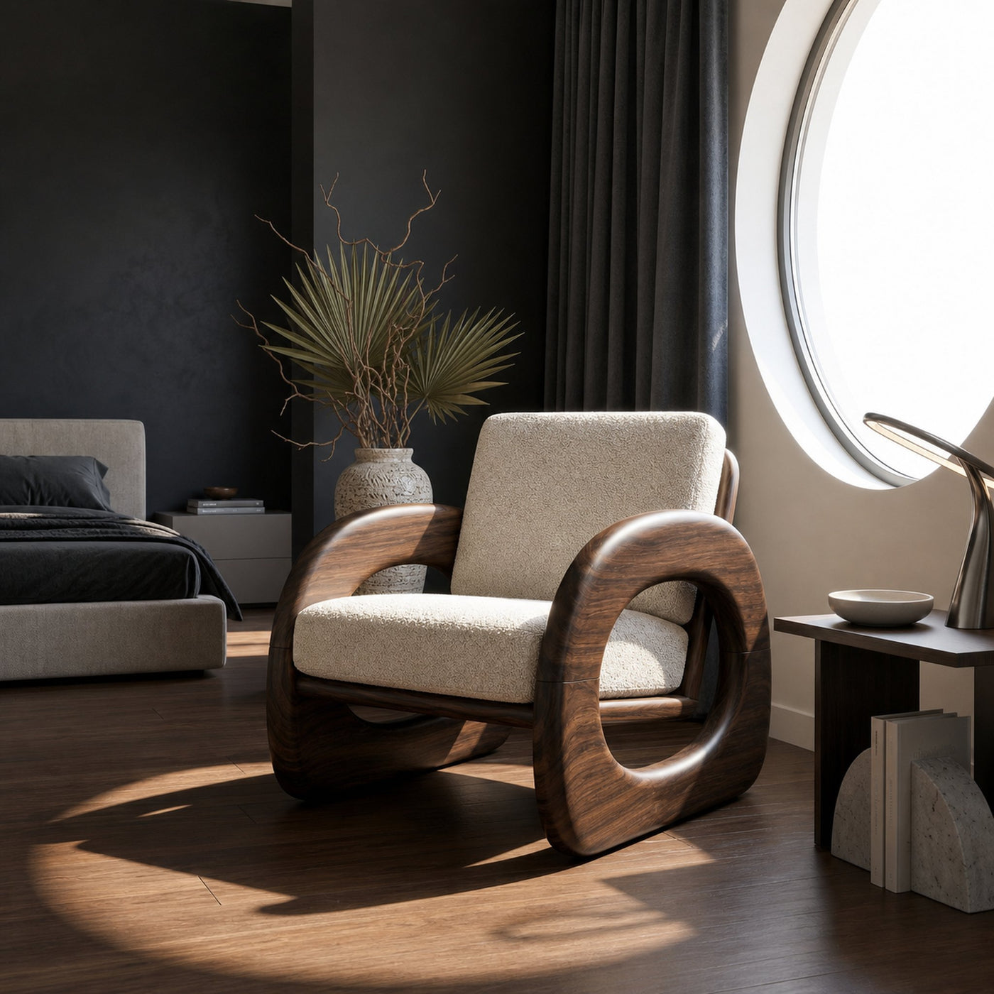 Resort Style Sculptural Armchair Wellness Reception Area - product view 7