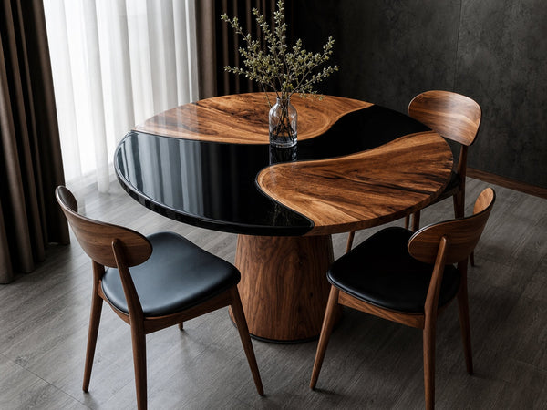 Round Wood Dining Table Home Decor Gift