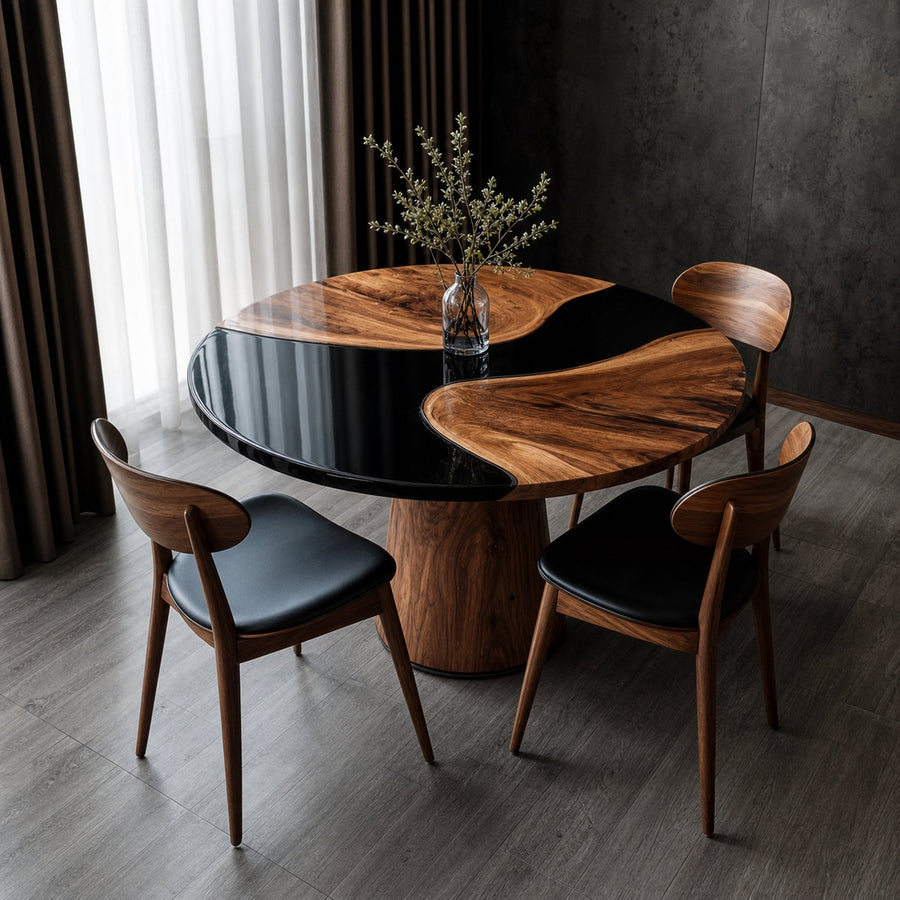 Round Wood Dining Table Home Decor Gift