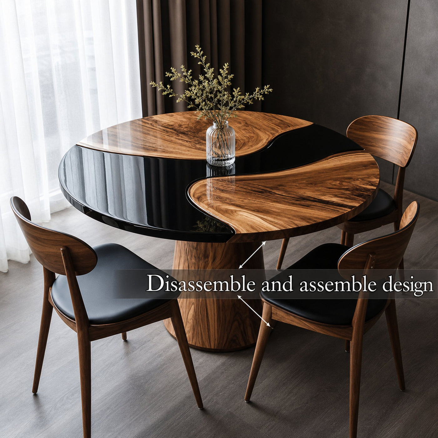Round Wood Dining Table Home Decor Gift - product view 4