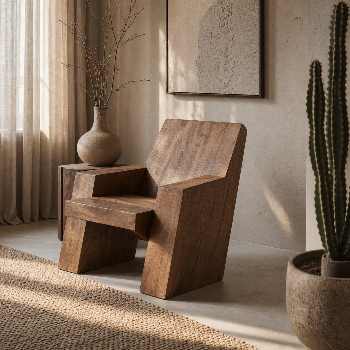 Rustic Accent Chair For Living Room Decor - product view 2