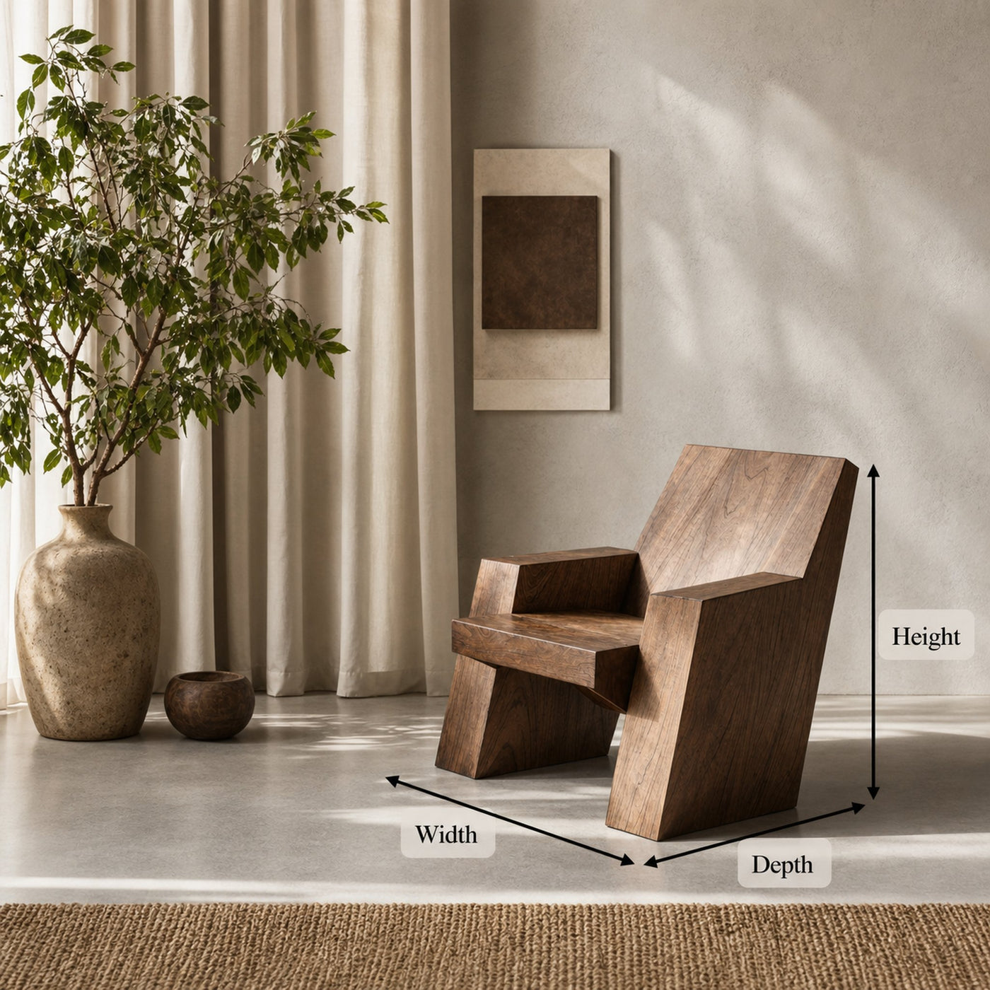 Rustic Accent Chair For Living Room Decor - product view 7