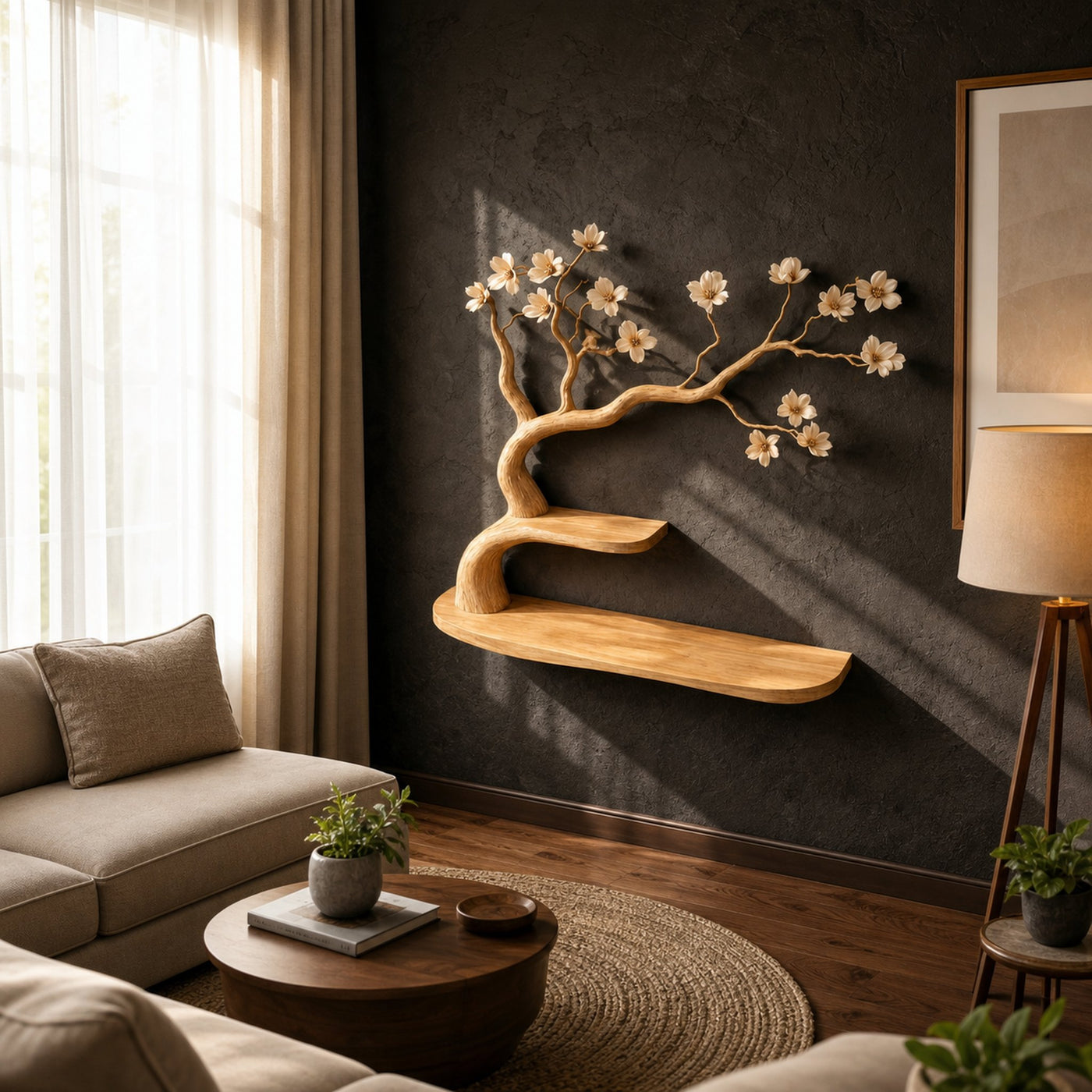 Rustic Artistic Tree Bookshelf Wall Decor For Home Library - product view 2