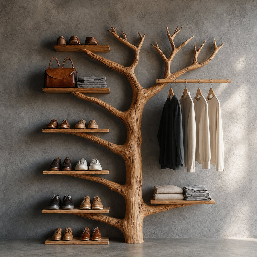 Rustic Clothing Rack Bedroom Home Decor