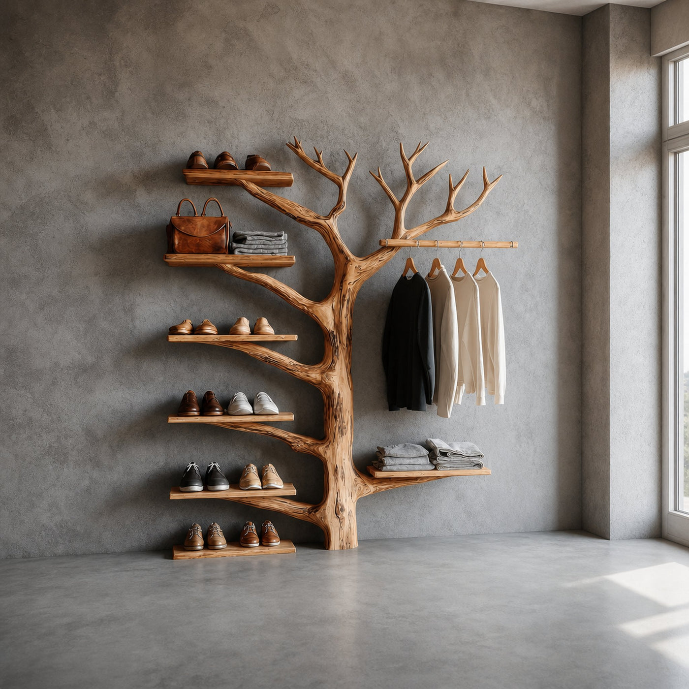 Rustic Clothing Rack Bedroom Home Decor - product view 2