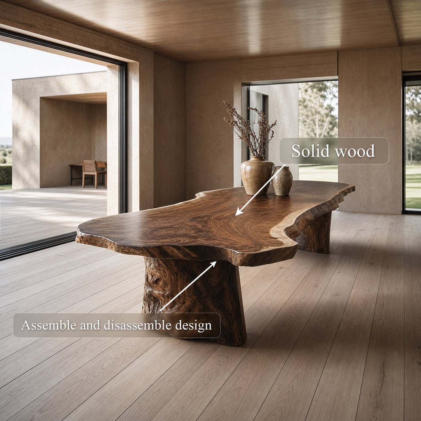 Rustic Dining Table For Dining Room Or Entertaining Area - product view 3