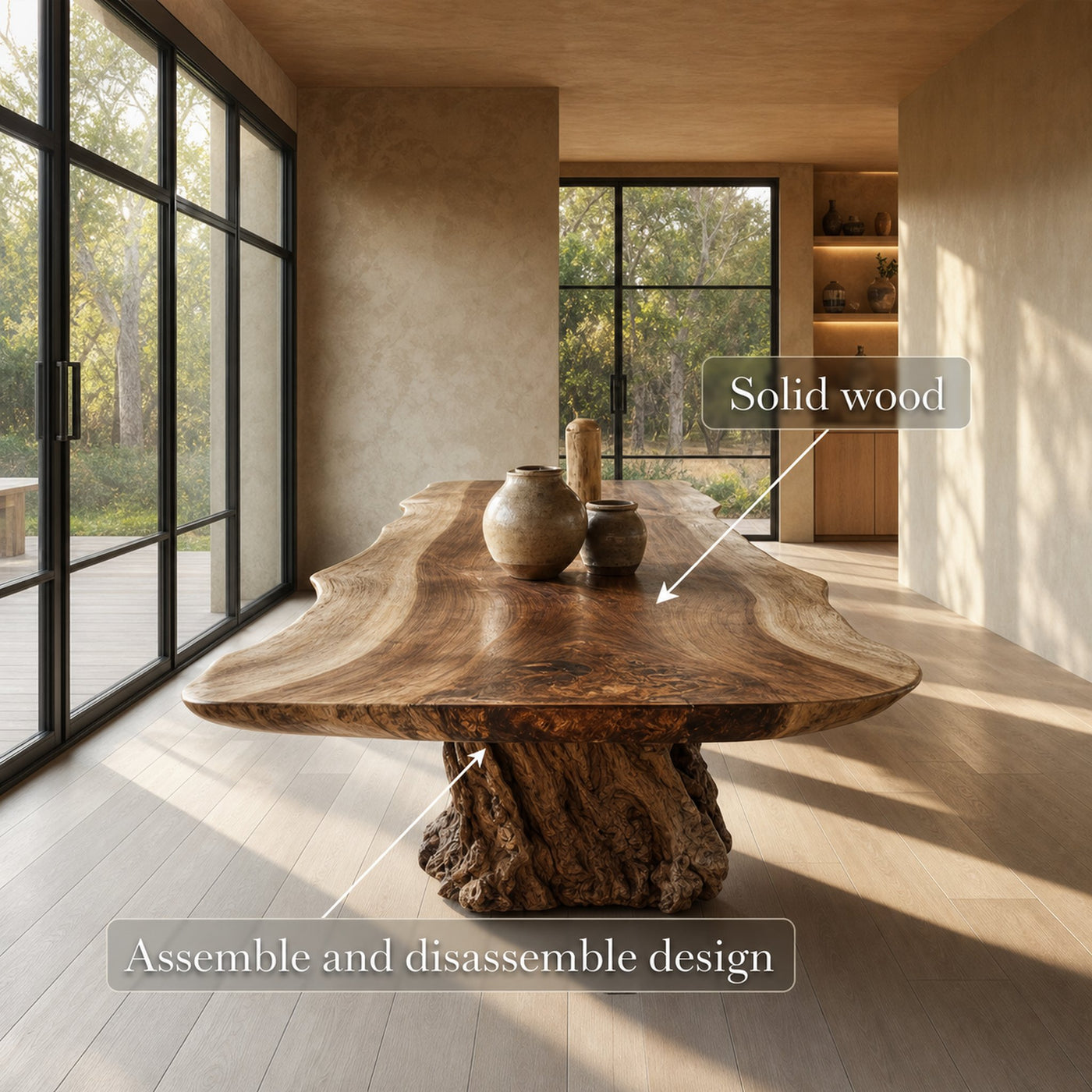 Rustic Dining Table For Dining Room Or Family Space - product view 3