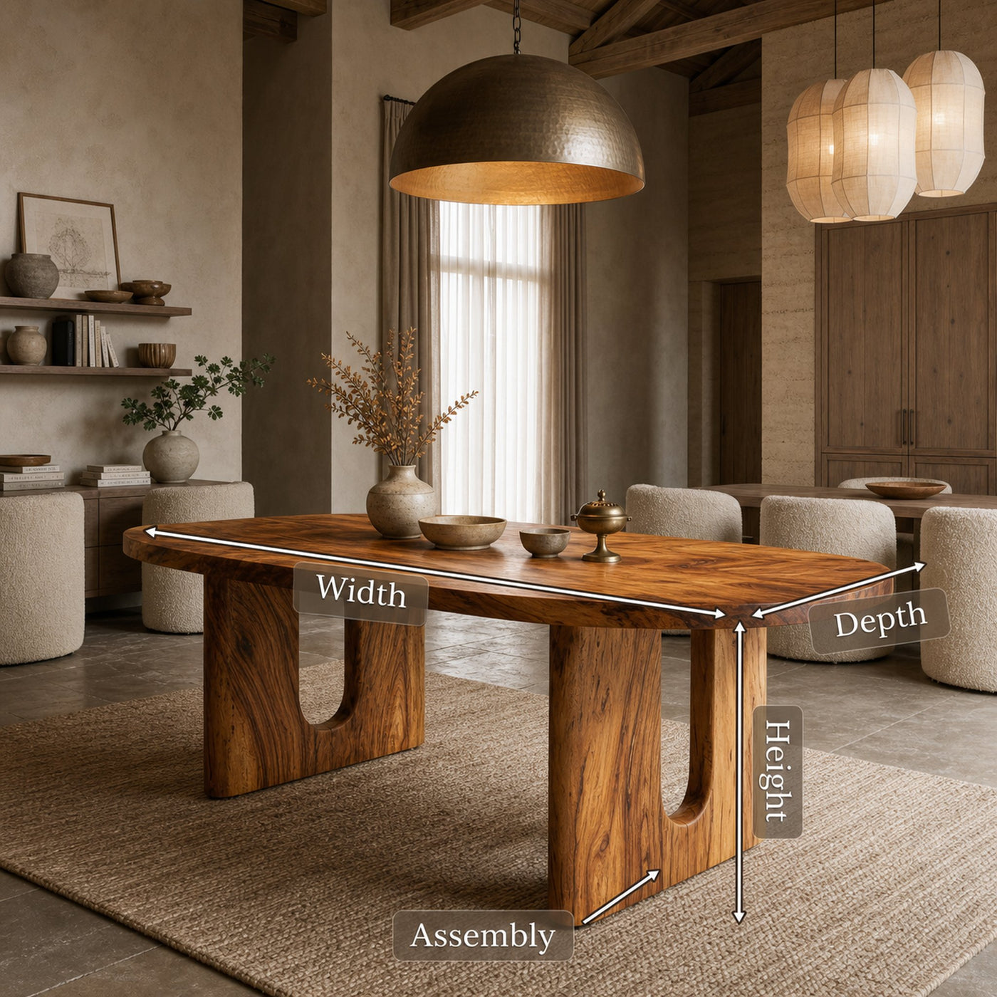 Rustic Dining Table For Farmhouse Dining Space - product view 8