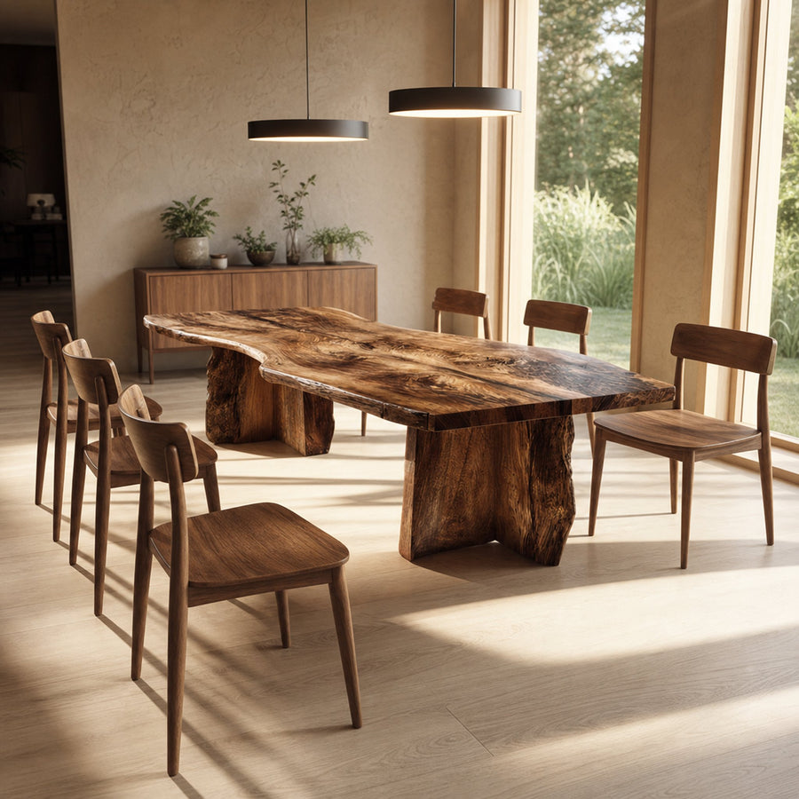 Rustic Dining Table For Modern Dining Room And Kitchen Space