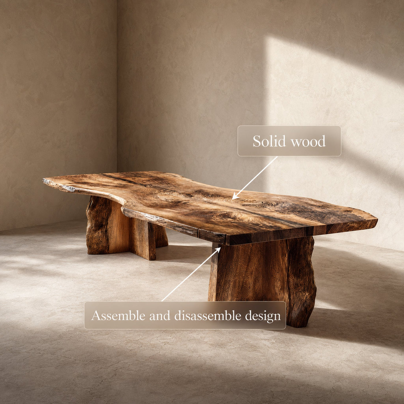 Rustic Dining Table For Modern Dining Room And Kitchen Space - product view 3