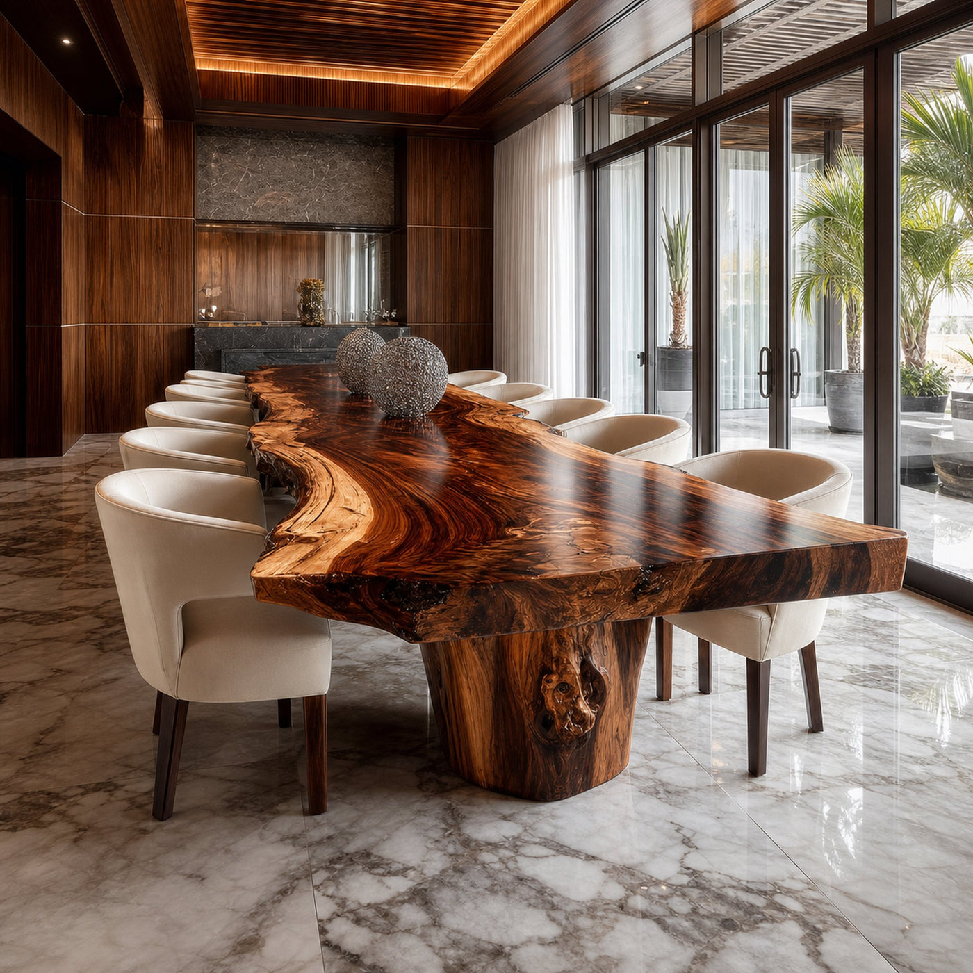 Rustic Dining Table For Warm Dining Room