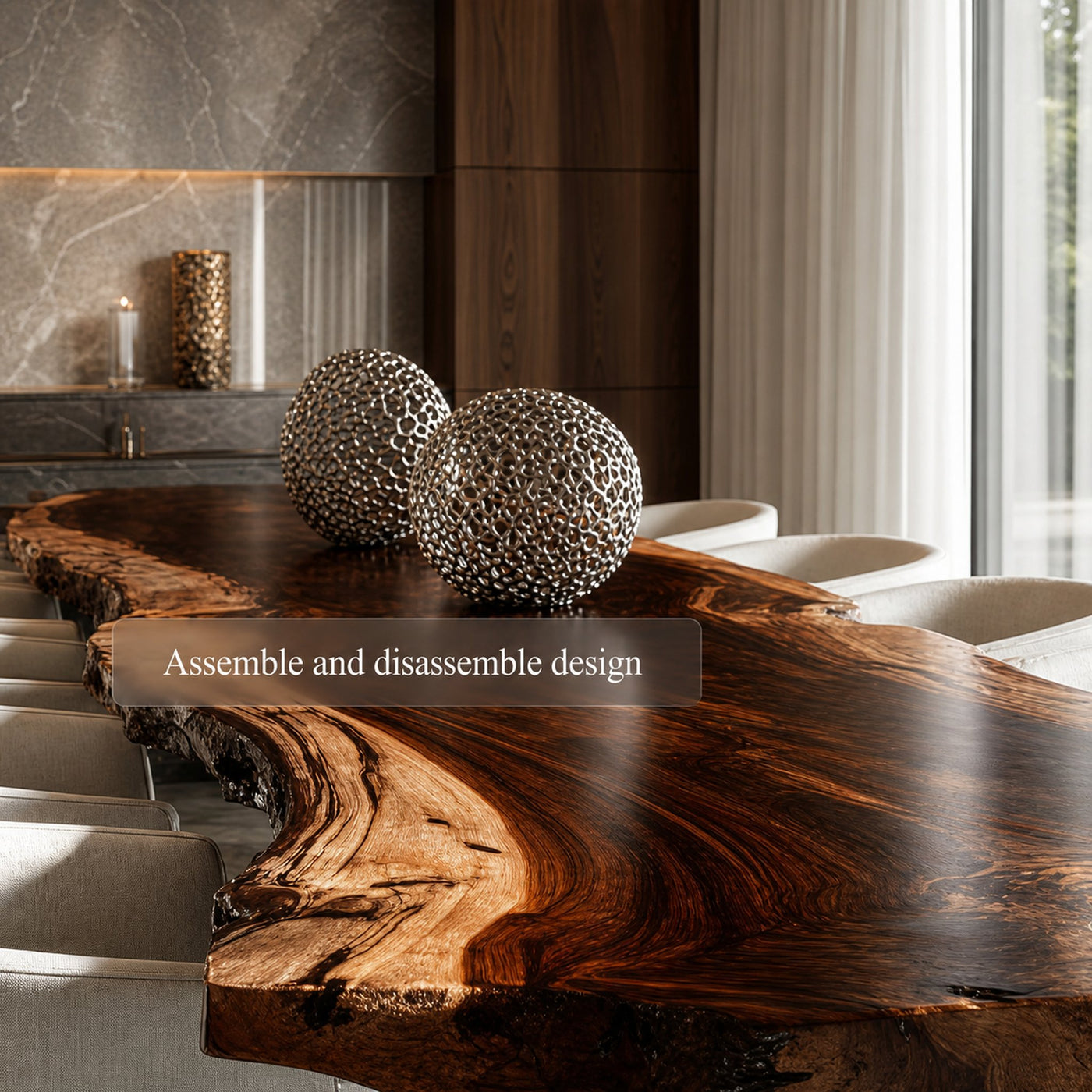 Rustic Dining Table For Warm Dining Room - product view 2