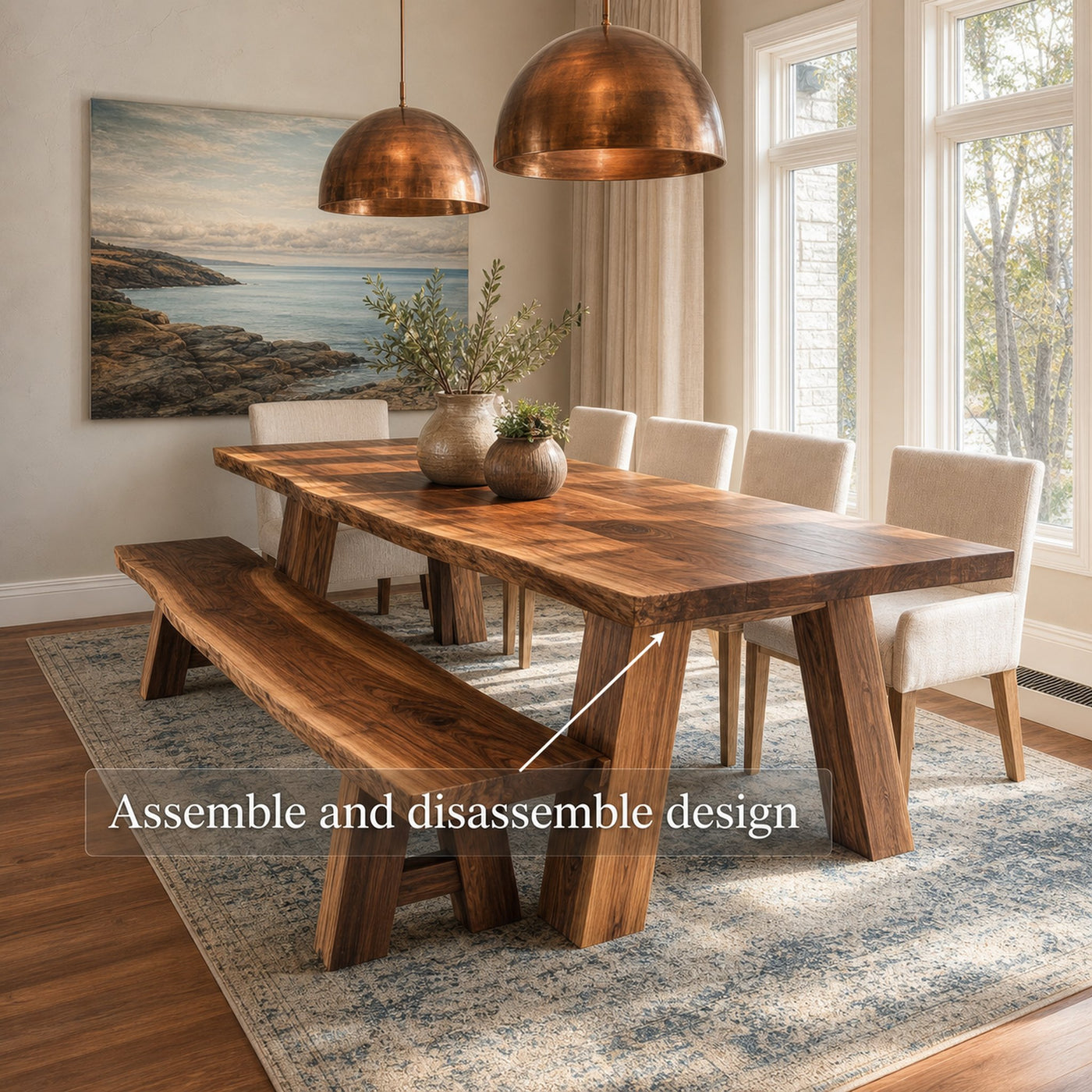 Rustic Dining Table Kitchen Or Dining Room - product view 4