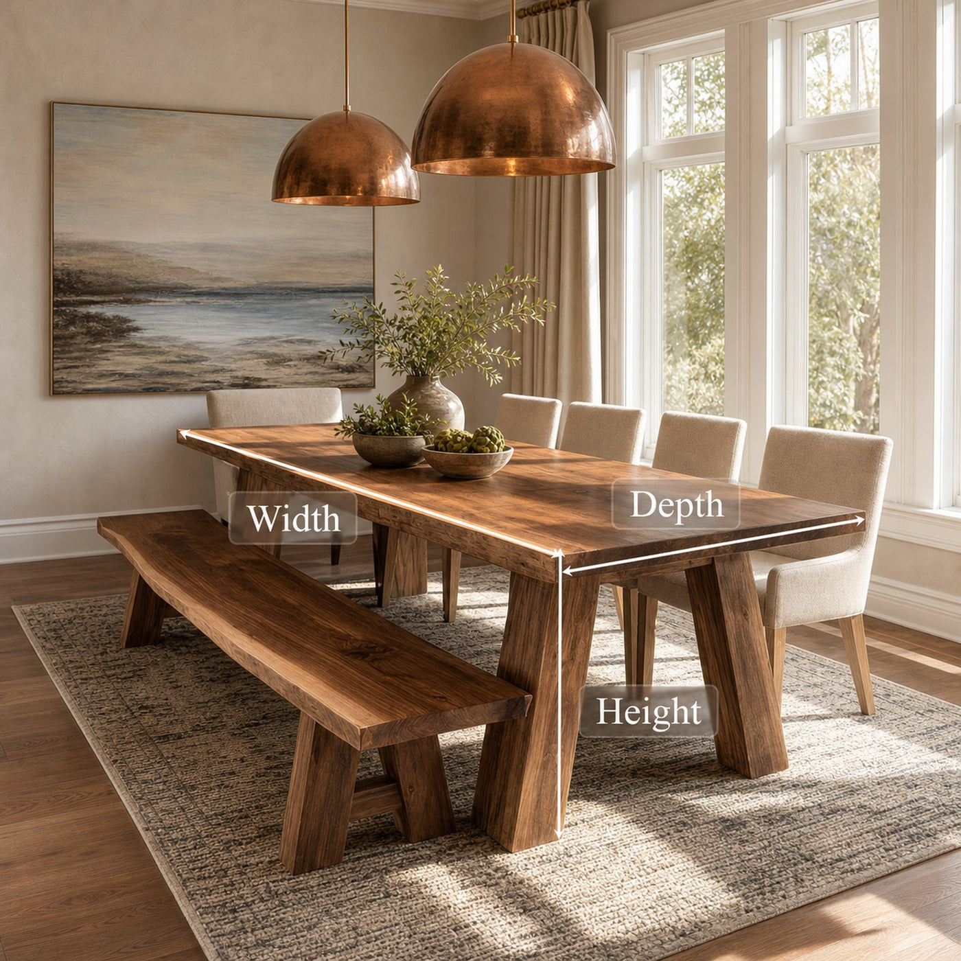 Rustic Dining Table Kitchen Or Dining Room - product view 5