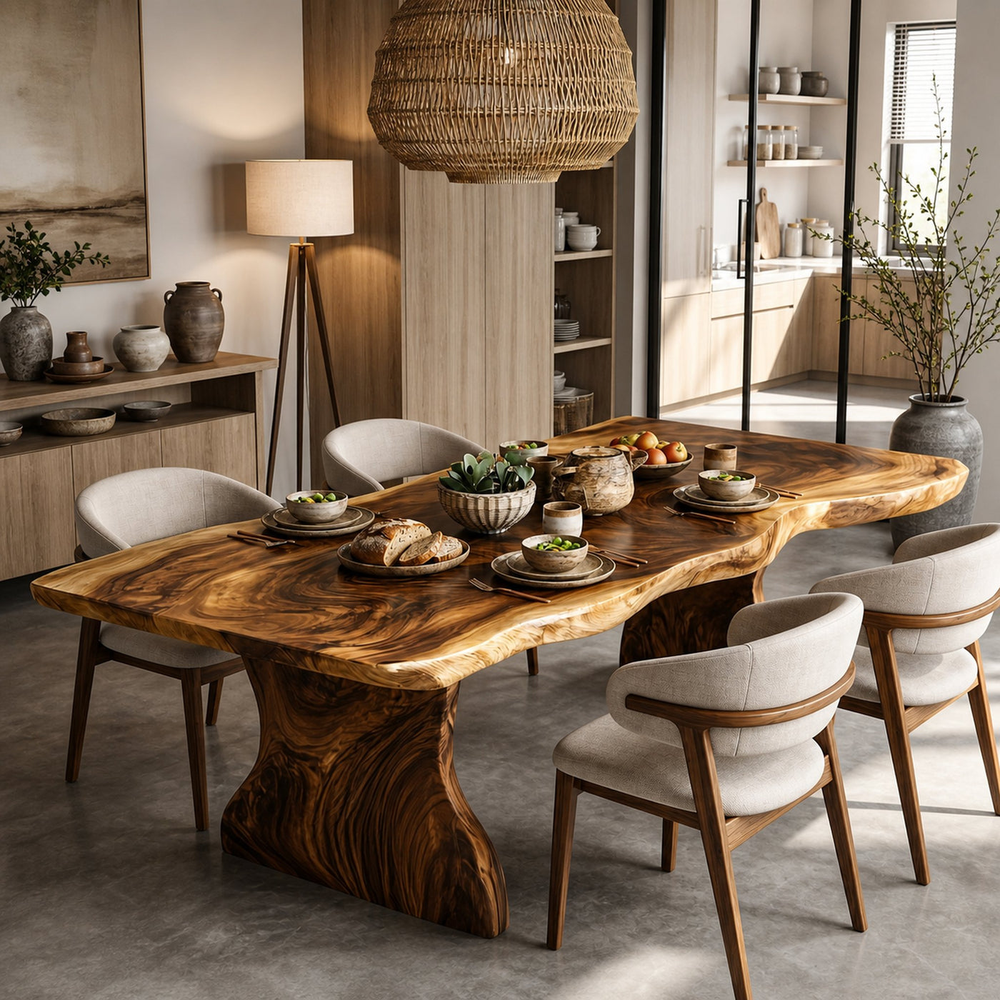 Rustic Dining Table Live Edge Design For Dining Room
