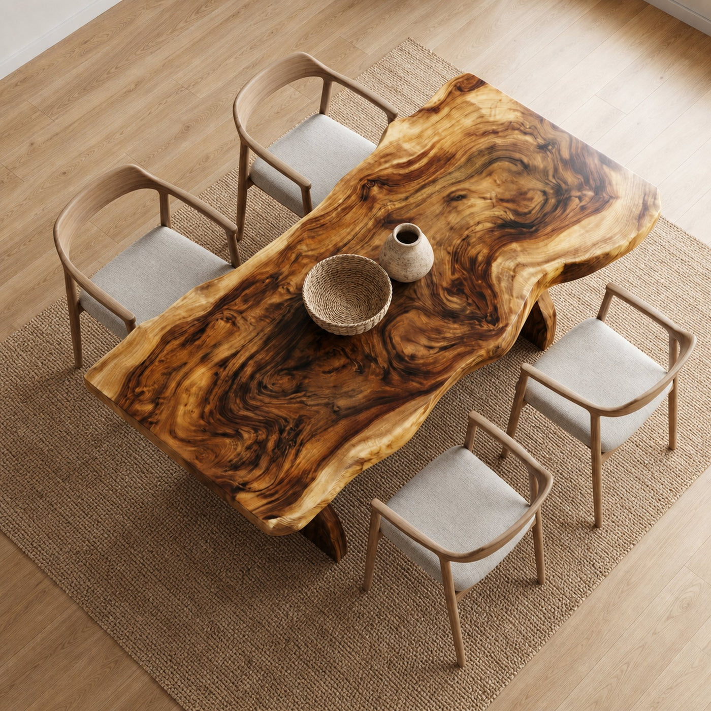 Rustic Dining Table Live Edge Design For Dining Room - product view 2