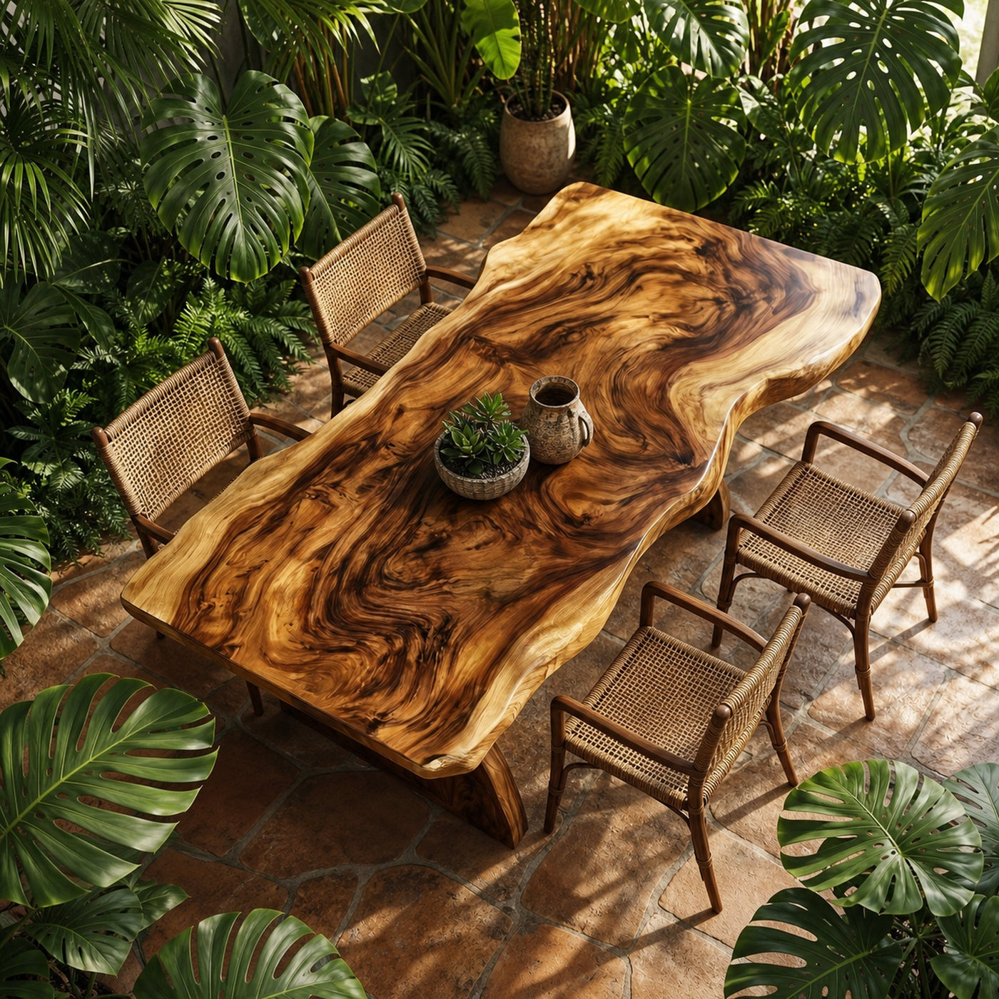 Rustic Dining Table Live Edge Design For Dining Room - product view 3