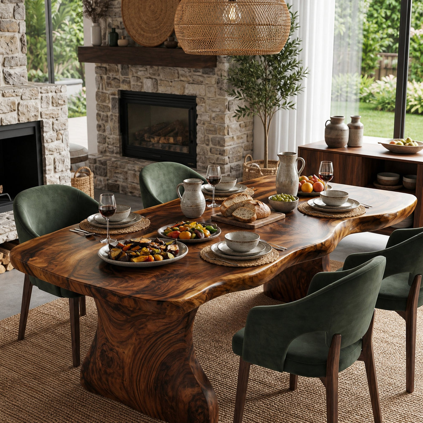Rustic Dining Table Live Edge Design For Dining Room - product view 7