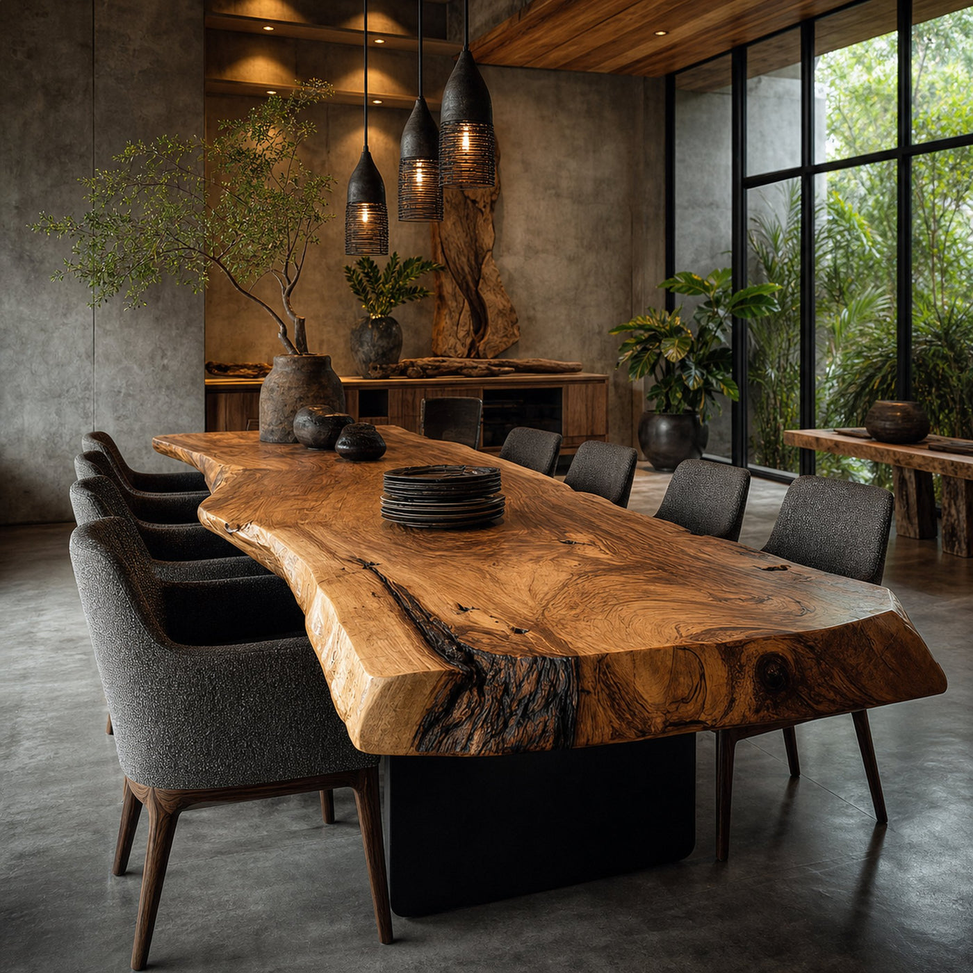 Rustic Dining Table Living Space