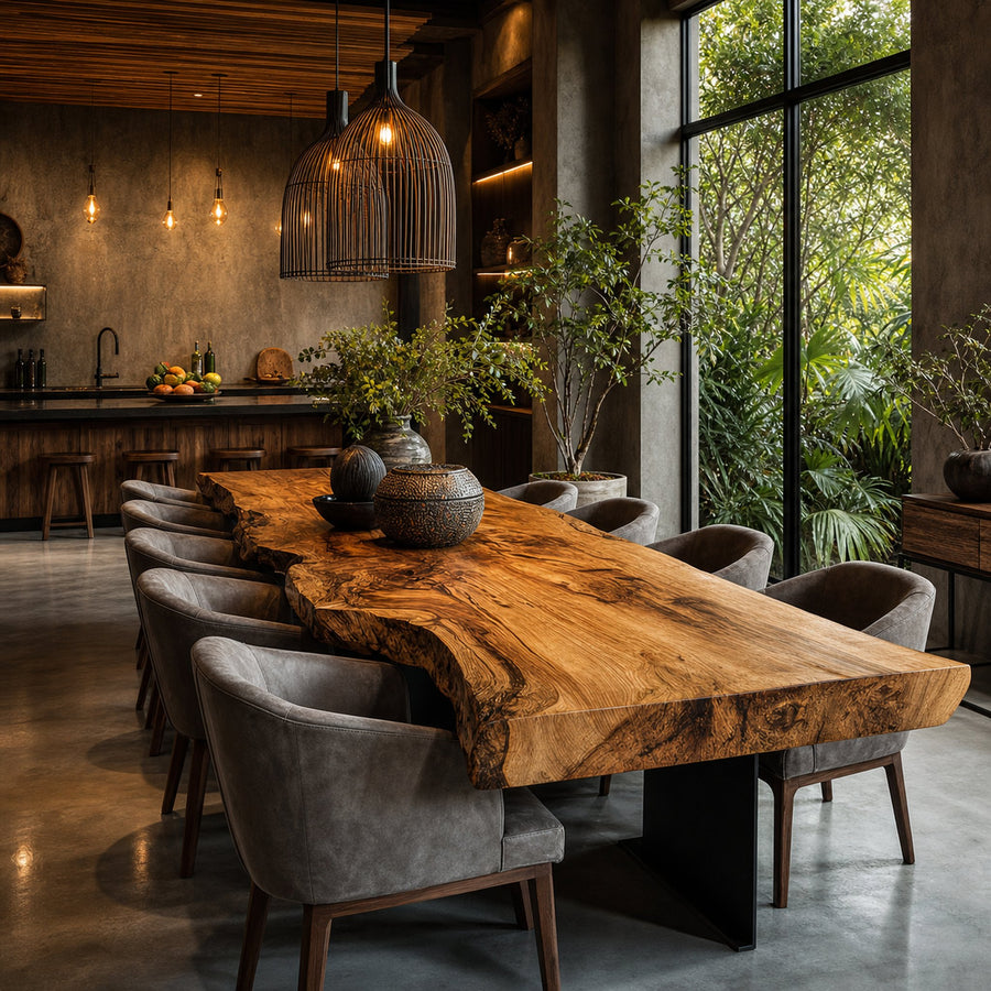 Rustic Dining Table Modern Kitchen