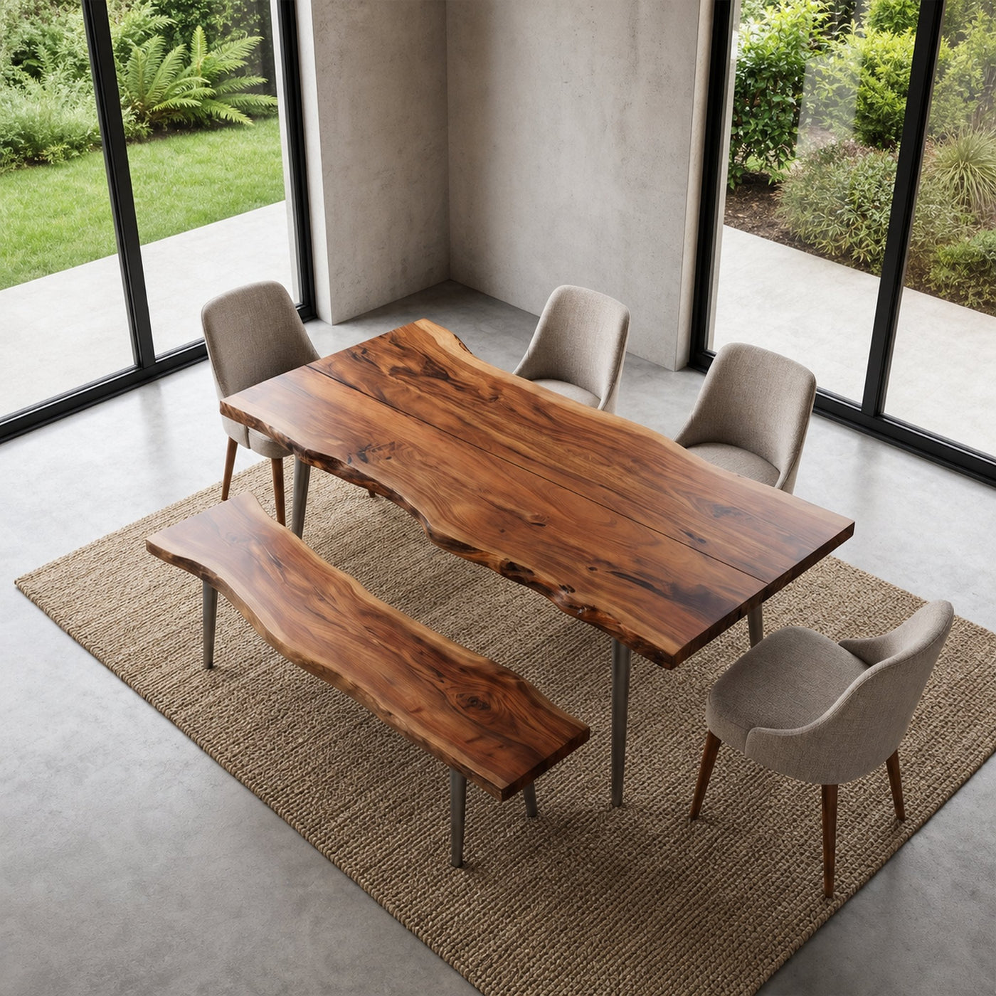 Rustic Dining Table With Trestle Wood Base For Dining Room - product view 2