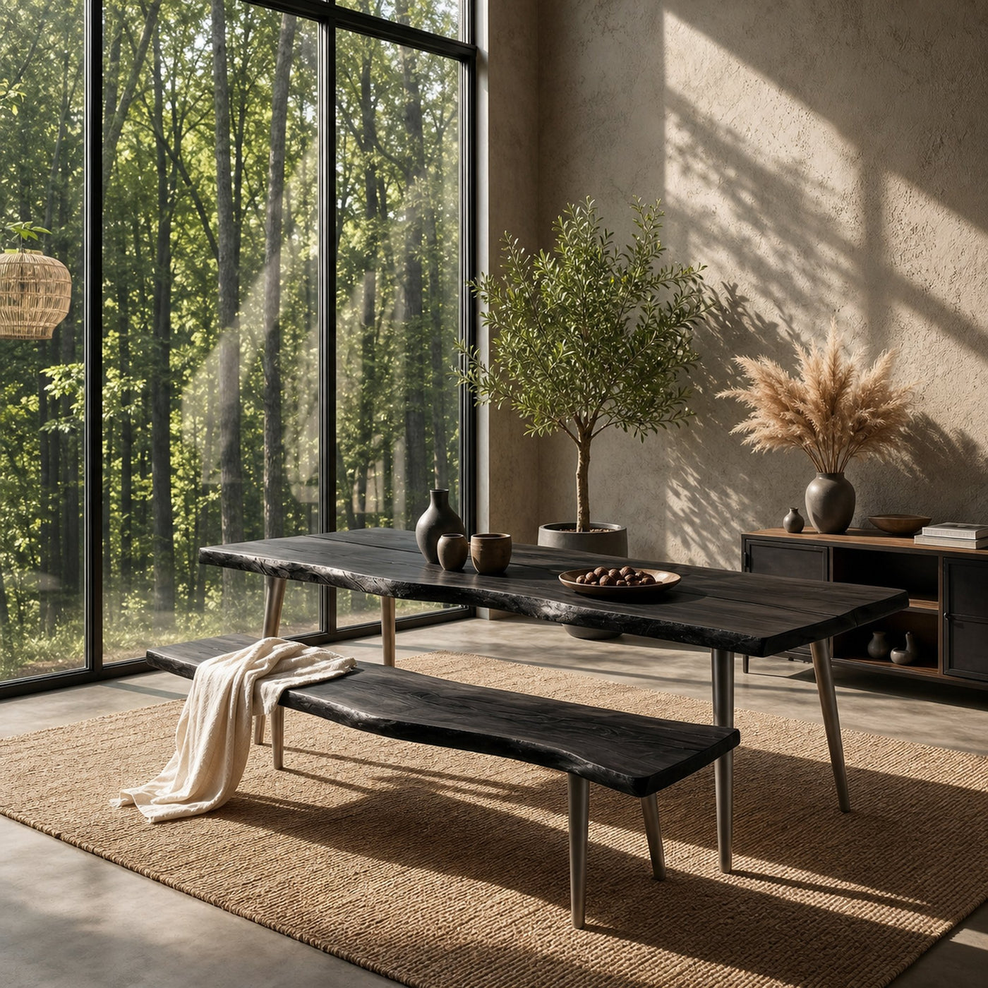 Rustic Dining Table With Trestle Wood Base For Dining Room - product view 4