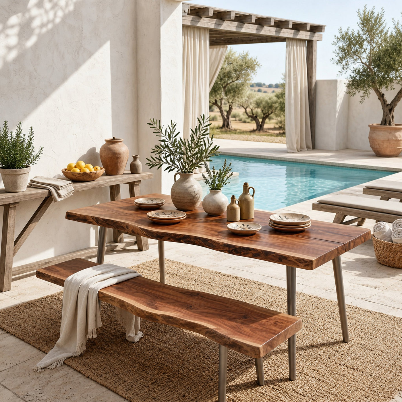 Rustic Dining Table With Trestle Wood Base For Dining Room - product view 6