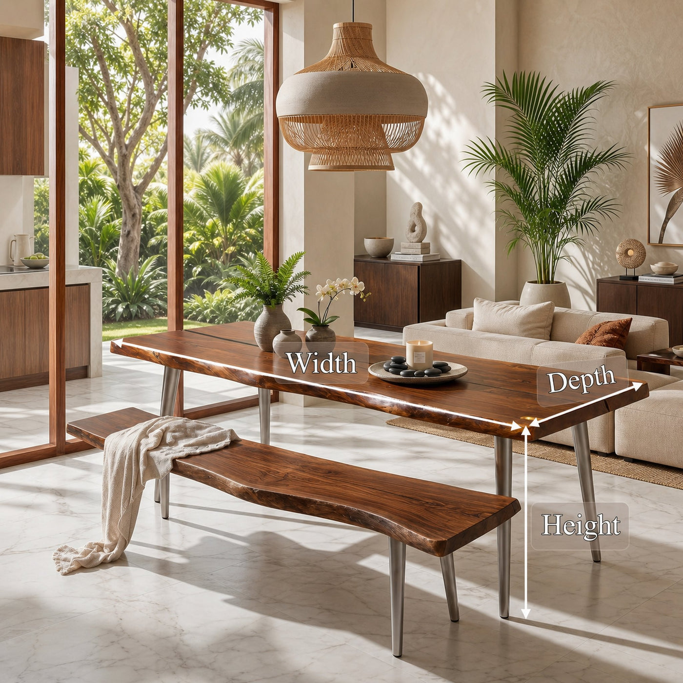 Rustic Dining Table With Trestle Wood Base For Dining Room - product view 8