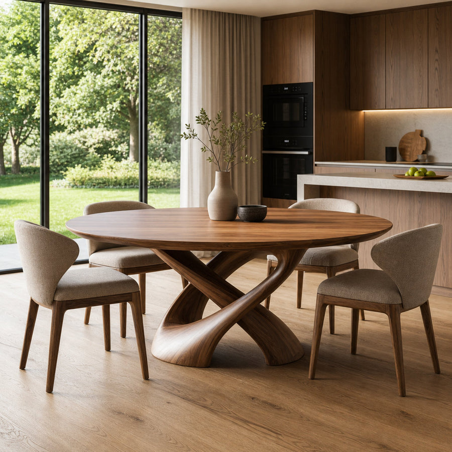 Rustic Handmade Live Edge Dining Table Kitchen