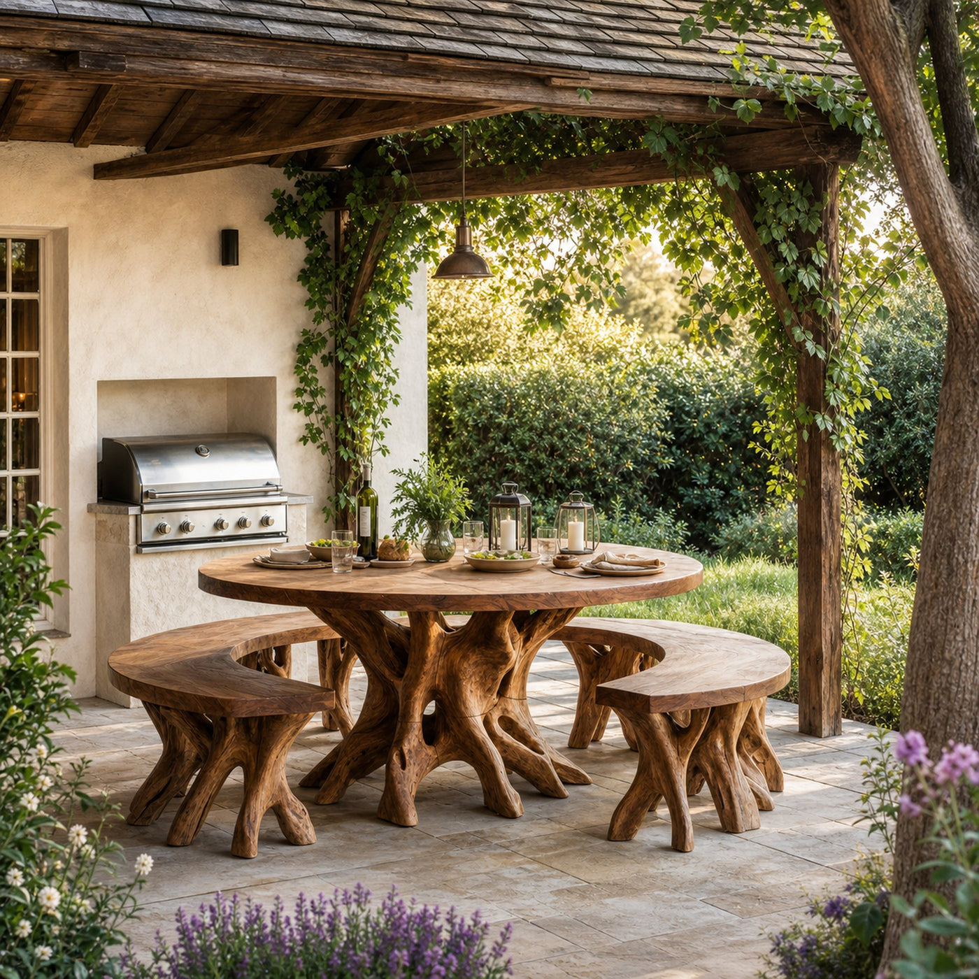 Rustic Kitchen Table For Natural Living Spaces - product view 2