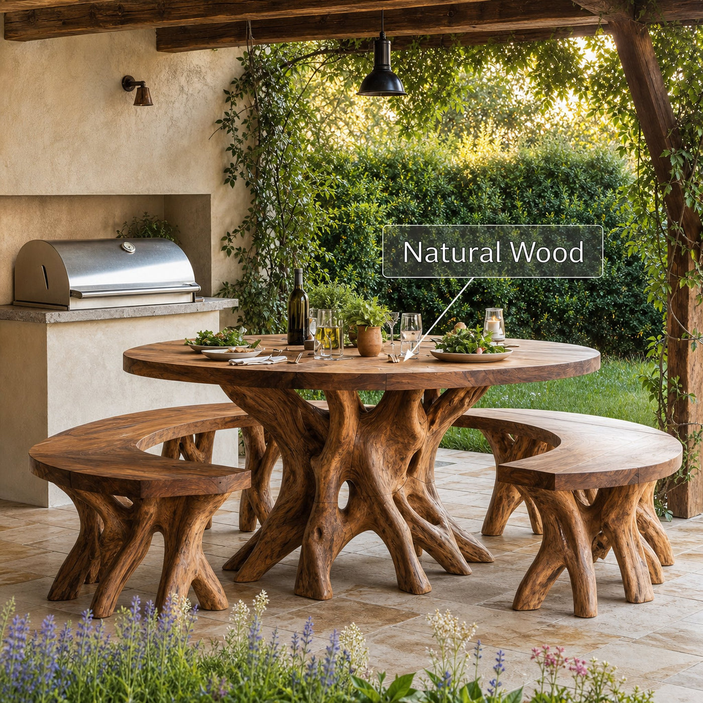 Rustic Kitchen Table For Natural Living Spaces - product view 5