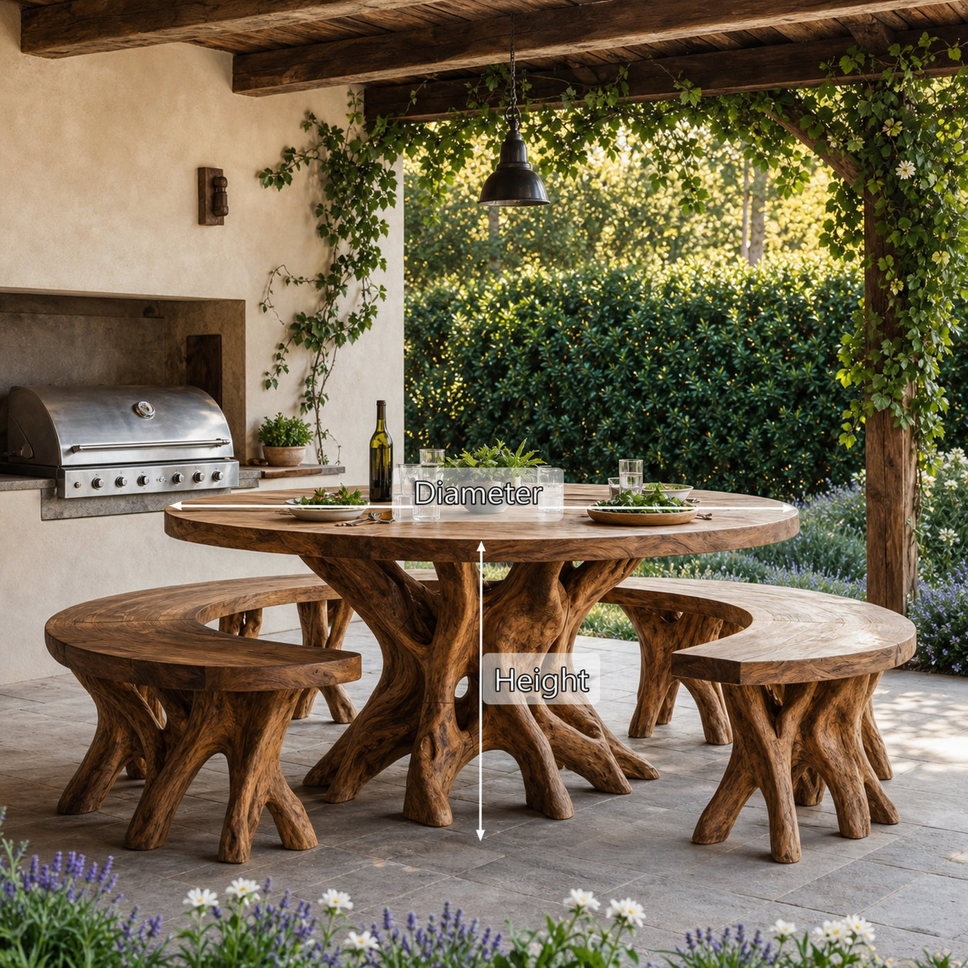 Rustic Kitchen Table For Natural Living Spaces - product view 7