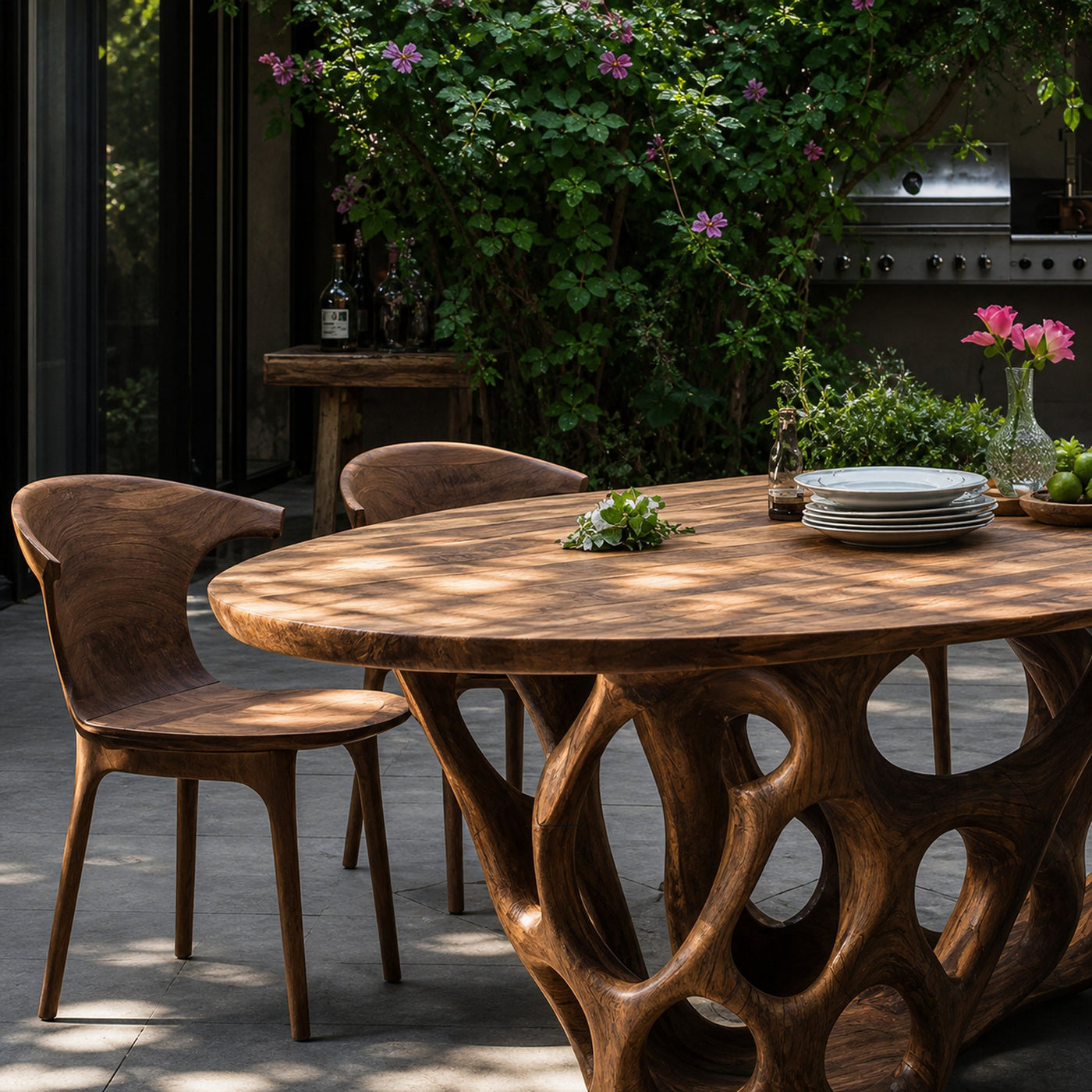 Rustic Kitchen Table For Wooden Decor Theme - product view 3