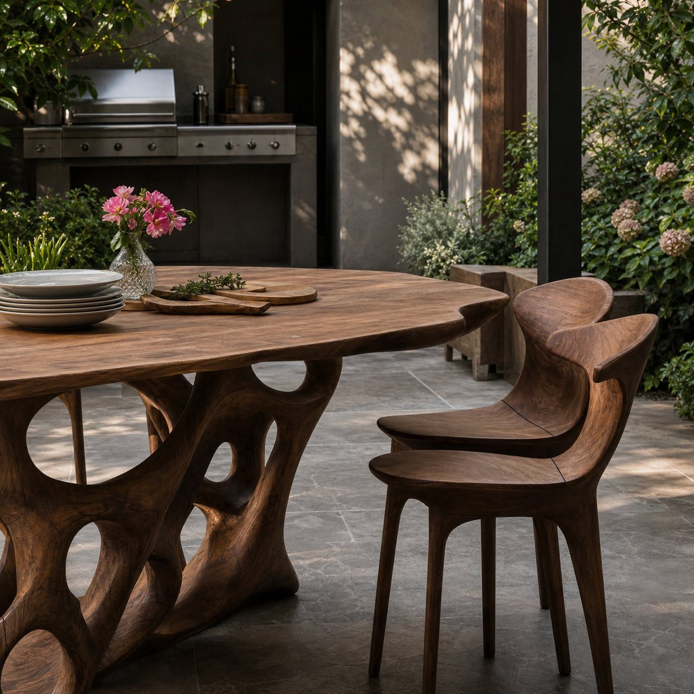 Rustic Kitchen Table For Wooden Decor Theme - product view 4