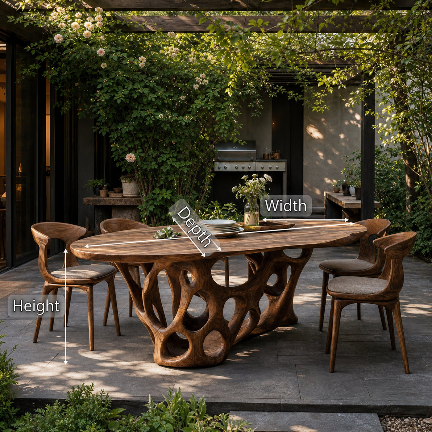Rustic Kitchen Table For Wooden Decor Theme - product view 7