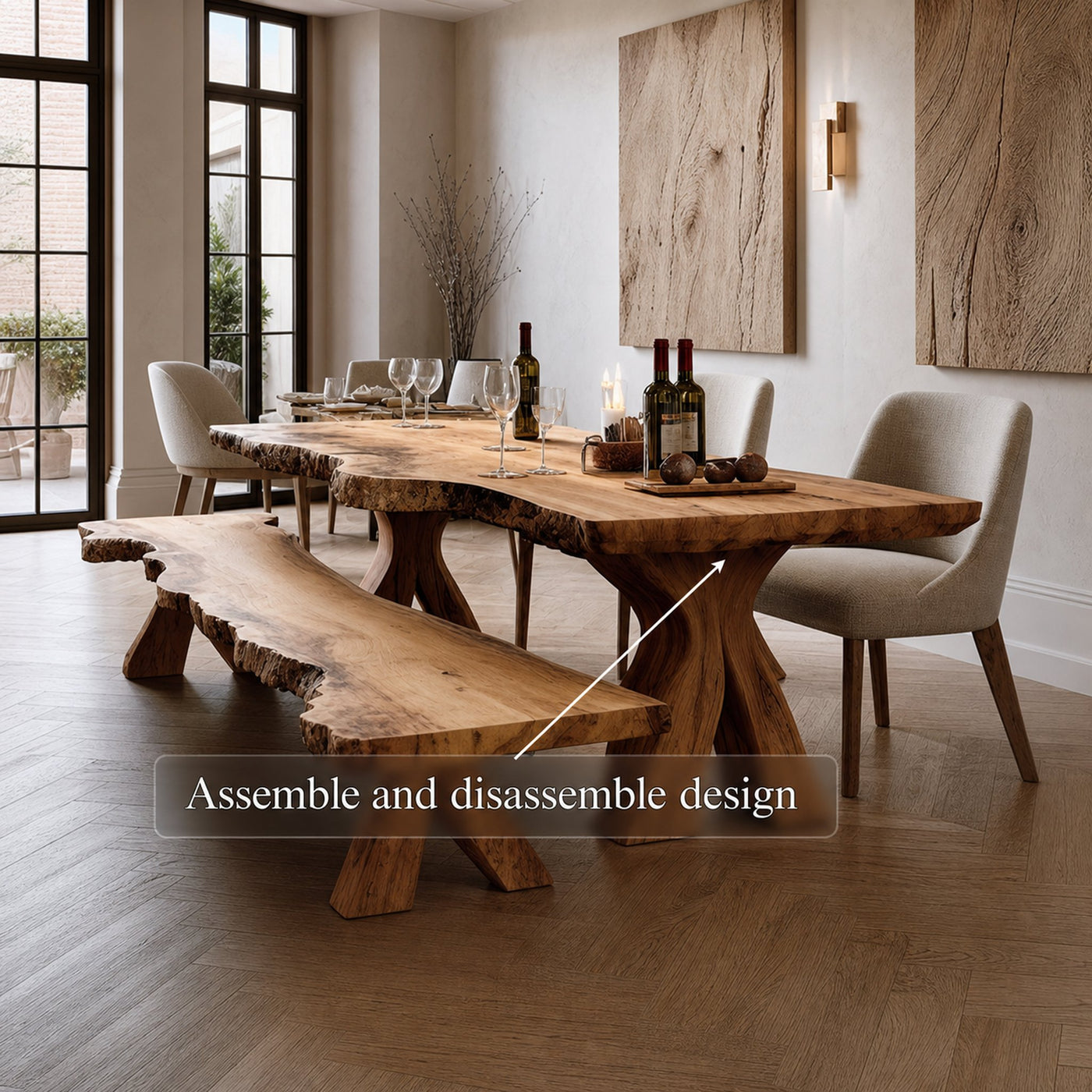 Rustic Large Dining Table Home - product view 4