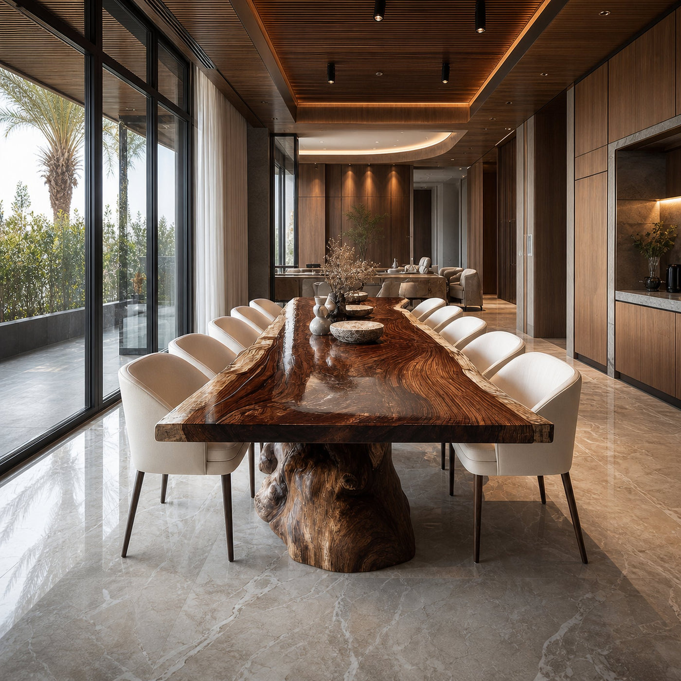 Rustic Live Edge Conference Table Office Space