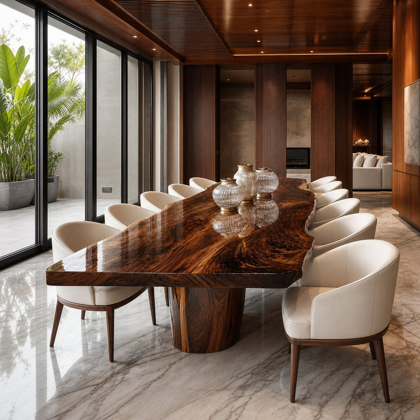 Rustic Live Edge Dining Table Dining Room