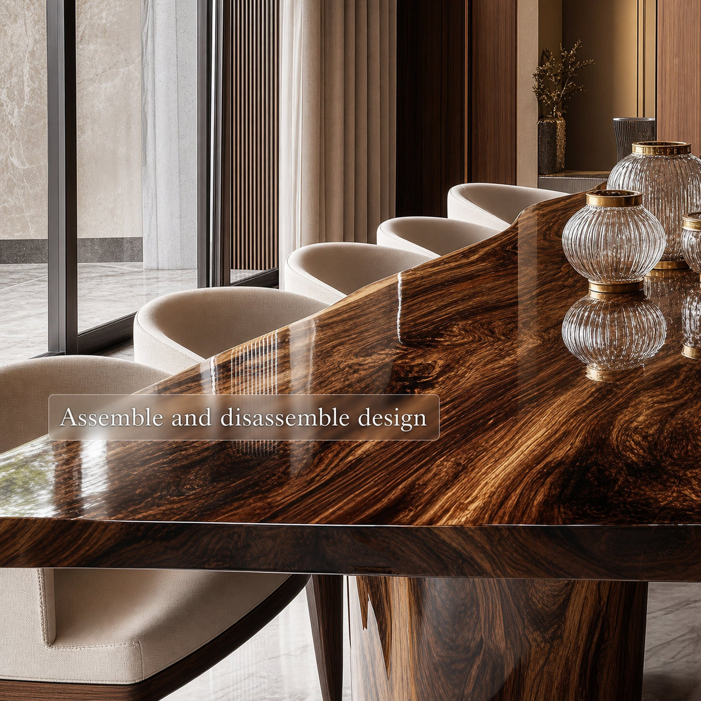 Rustic Live Edge Dining Table Dining Room - product view 4