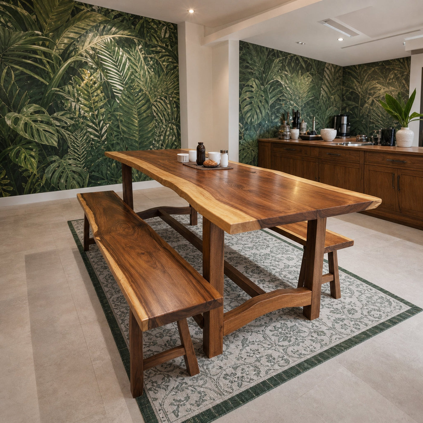 Rustic Live Edge Dining Table Handmade